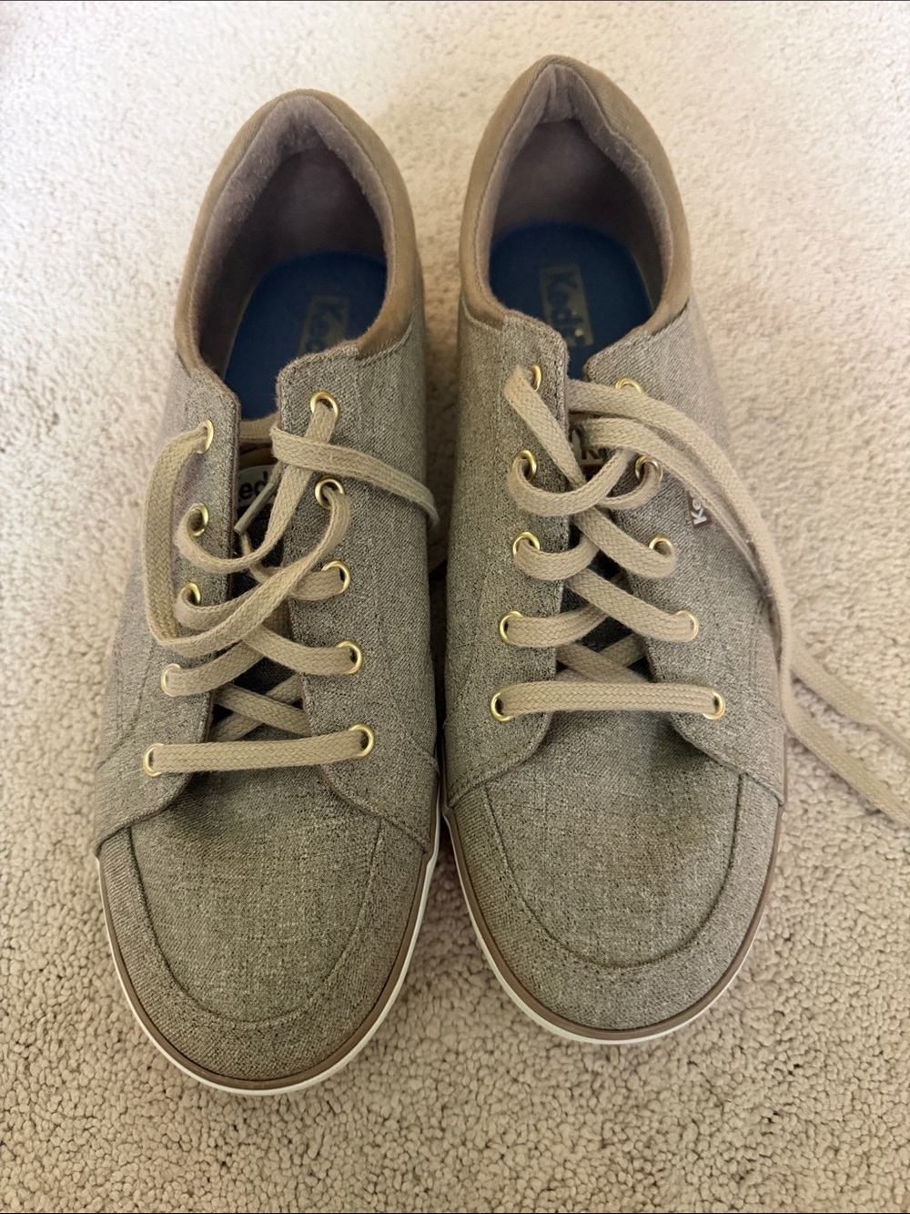 Keds Women's Canvas Low-Top Sneakers in Taupe